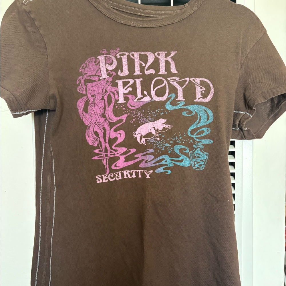 Brown Pink Floyd Graphic T-Shirt